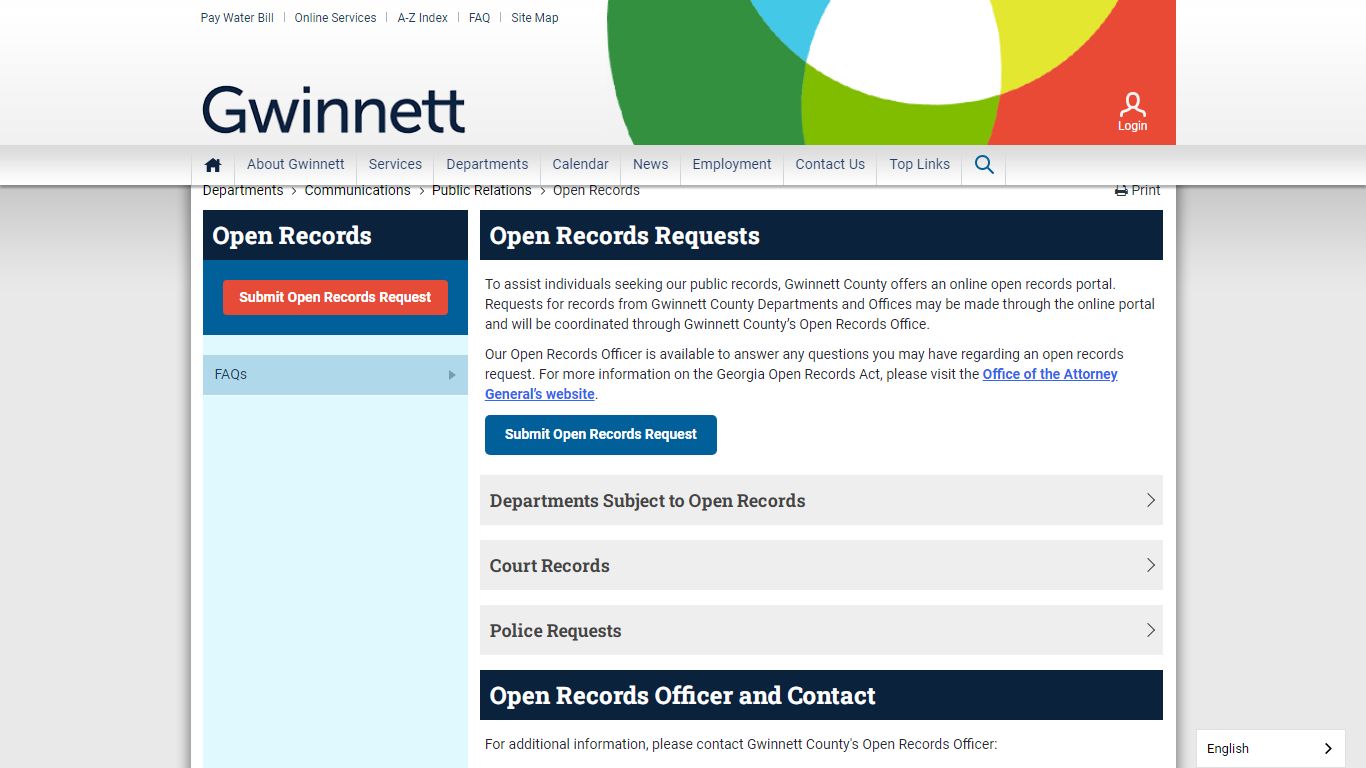 Open Records - Gwinnett | Gwinnett County